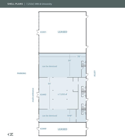 2431 34th St, Lubbock, TX à louer - Plan d’étage - Image 3 de 10