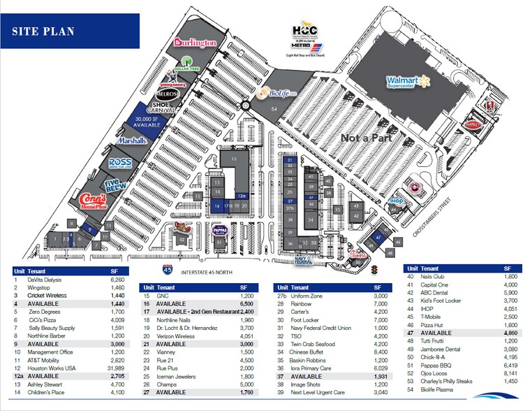 4400-4446 North Fwy, Houston, TX for lease - Site Plan - Image 2 of 8