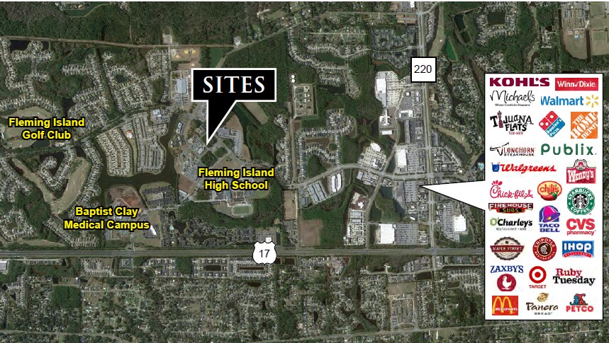 Fleming Island Parcels portfolio of 4 properties for sale on LoopNet.ca Aerial- Image 1 of 2