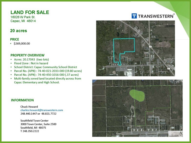 16026 W Park St, Capac, MI for sale - Building Photo - Image 2 of 3
