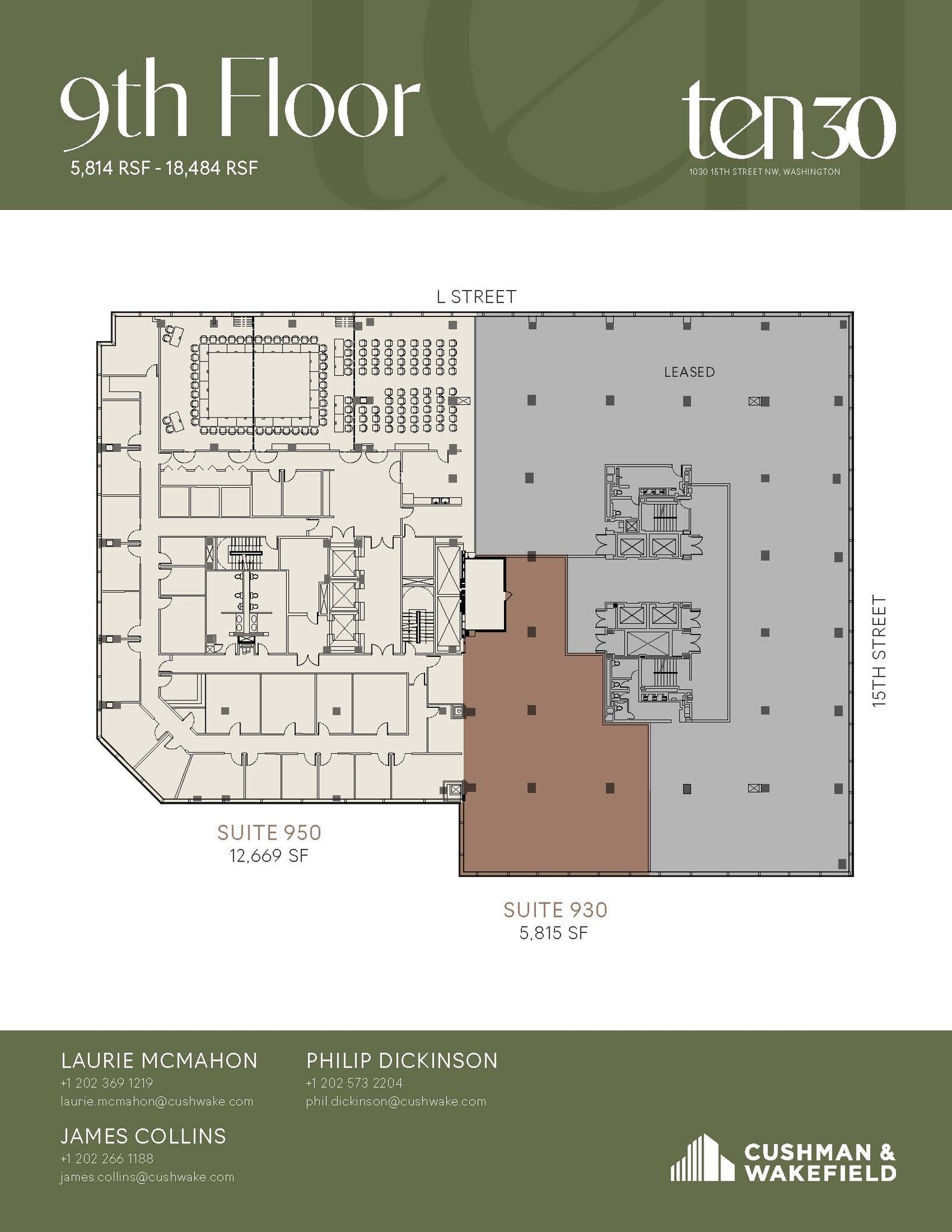 1030 15th St NW, Washington, DC à louer Plan d’étage- Image 1 de 1