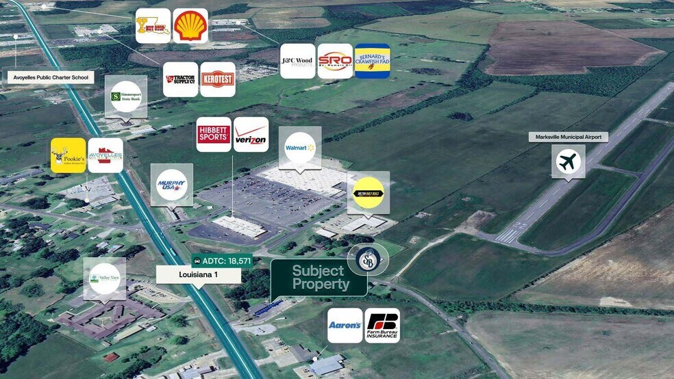 7076 LA-1 Hwy, Marksville, LA à vendre - Photo du bâtiment - Image 2 de 2