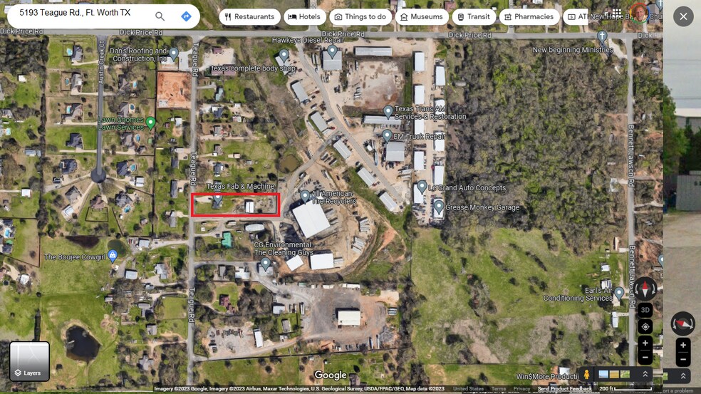 5193 Teague Rd, Fort Worth, TX à vendre - Aérien - Image 3 de 3