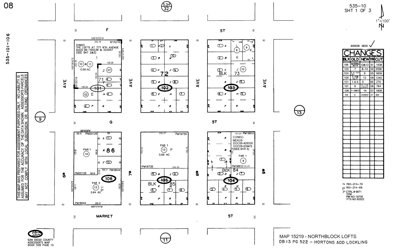 NWC of 9th & G St, San Diego, CA à vendre Plan cadastral- Image 1 de 2