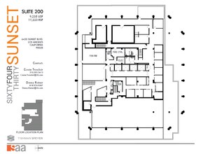 6430 W Sunset Blvd, Los Angeles, CA à louer Plan d’étage- Image 1 de 1