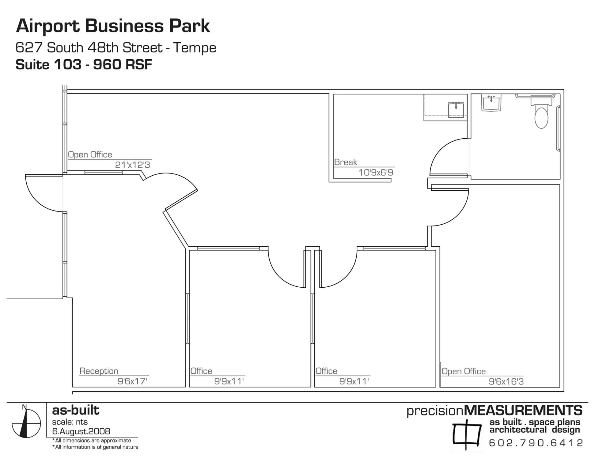 637 S 48th St, Tempe, AZ à louer Plan d’étage- Image 1 de 1