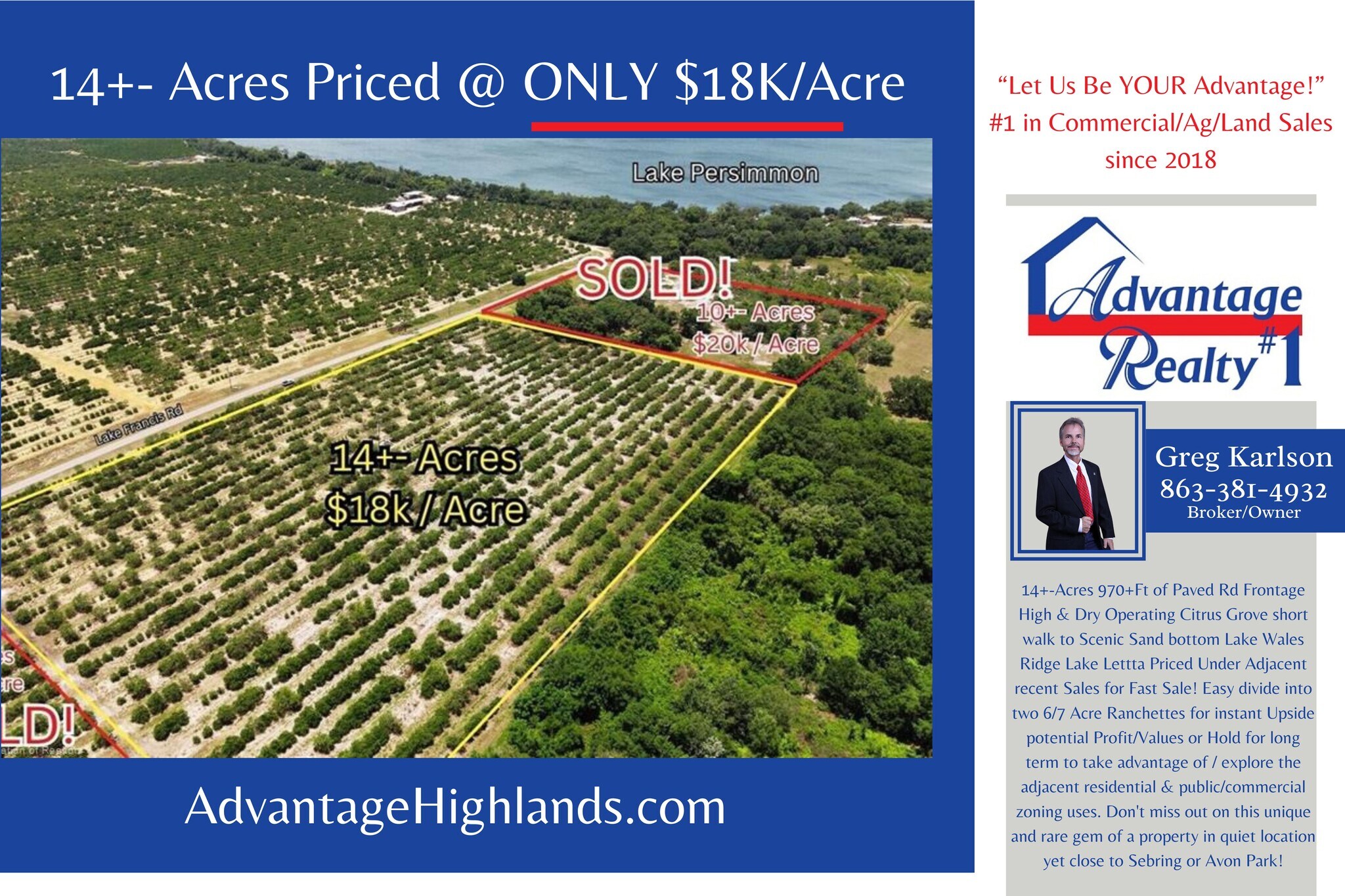 2681 Lake Letta dr, Avon Park, FL à vendre Photo du bâtiment- Image 1 de 12