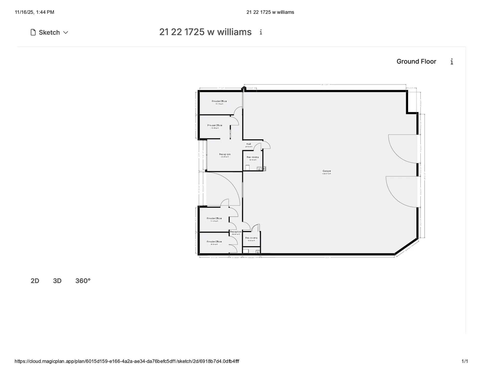 1725 W Williams Dr, Phoenix, AZ for lease Floor Plan- Image 1 of 1