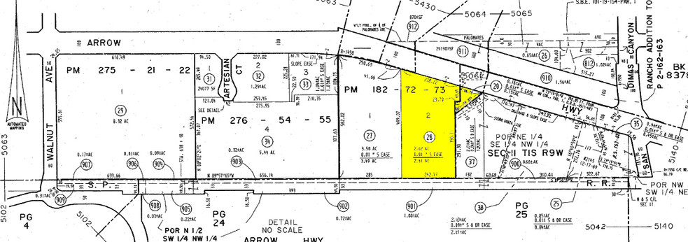 550-590 E Arrow Hwy, San Dimas, CA à louer - Plan cadastral - Image 3 de 3