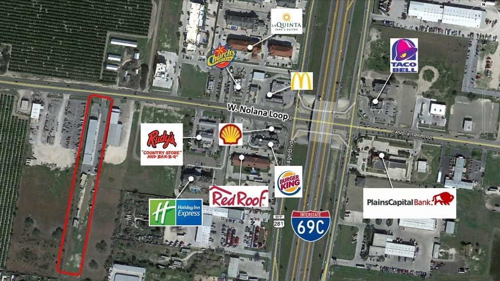 451 W Nolana Loop, Pharr, TX à louer - Aérien - Image 3 de 19