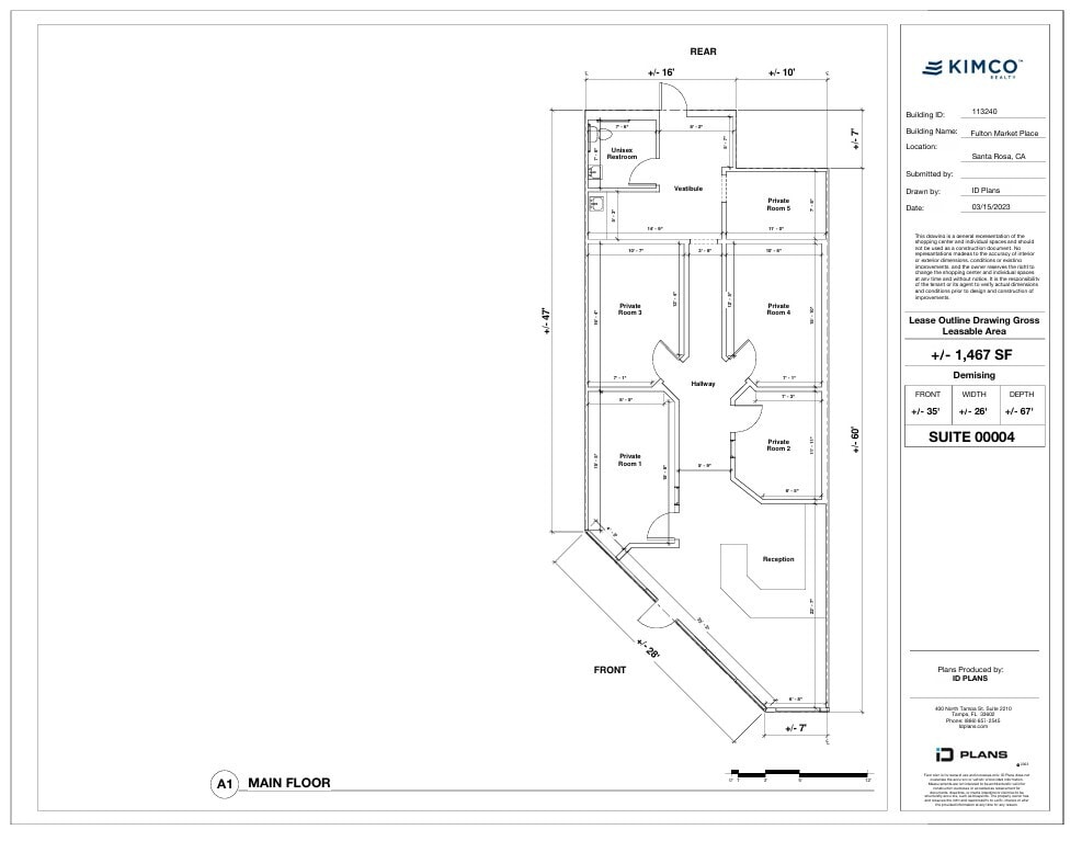 1407-2575 Fulton Rd, Santa Rosa, CA à louer Plan d’étage- Image 1 de 1