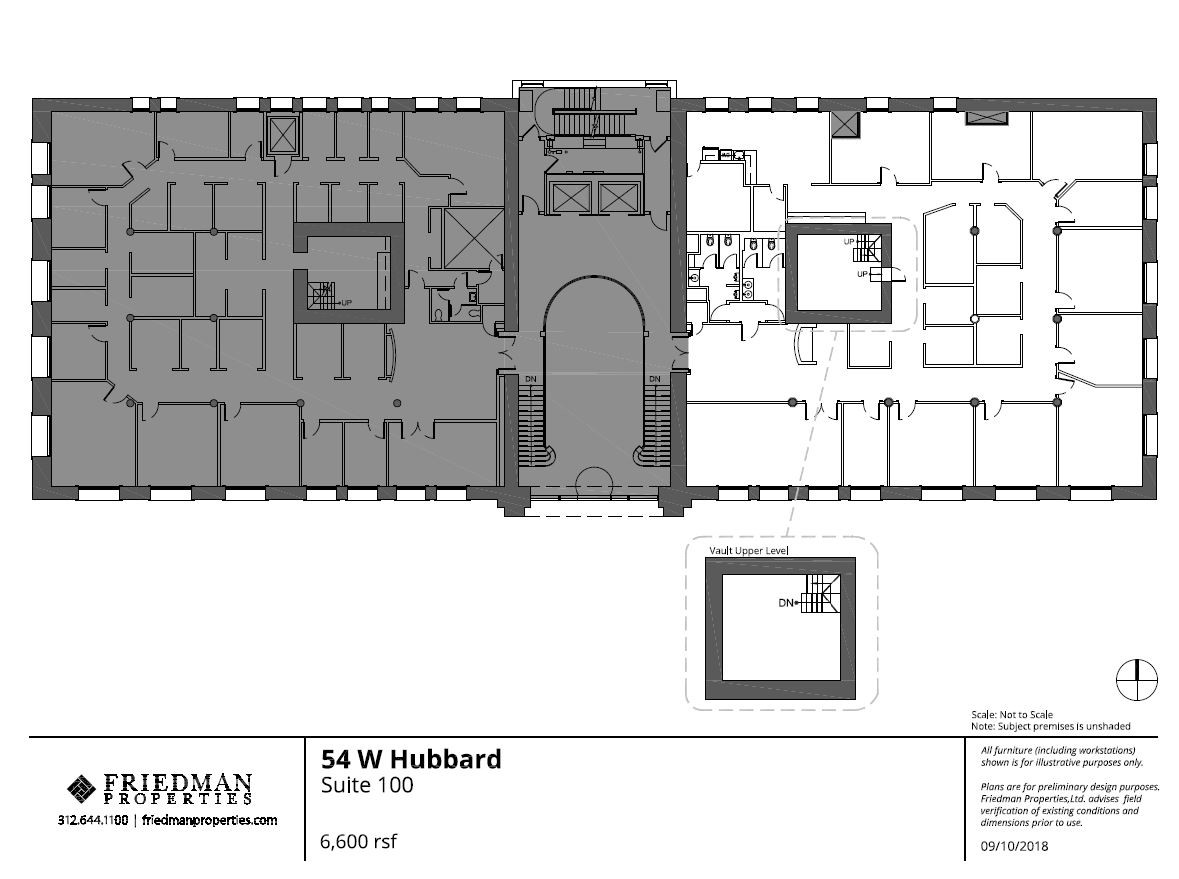 54 W Hubbard St, Chicago, IL à louer Plan d’étage- Image 1 de 6