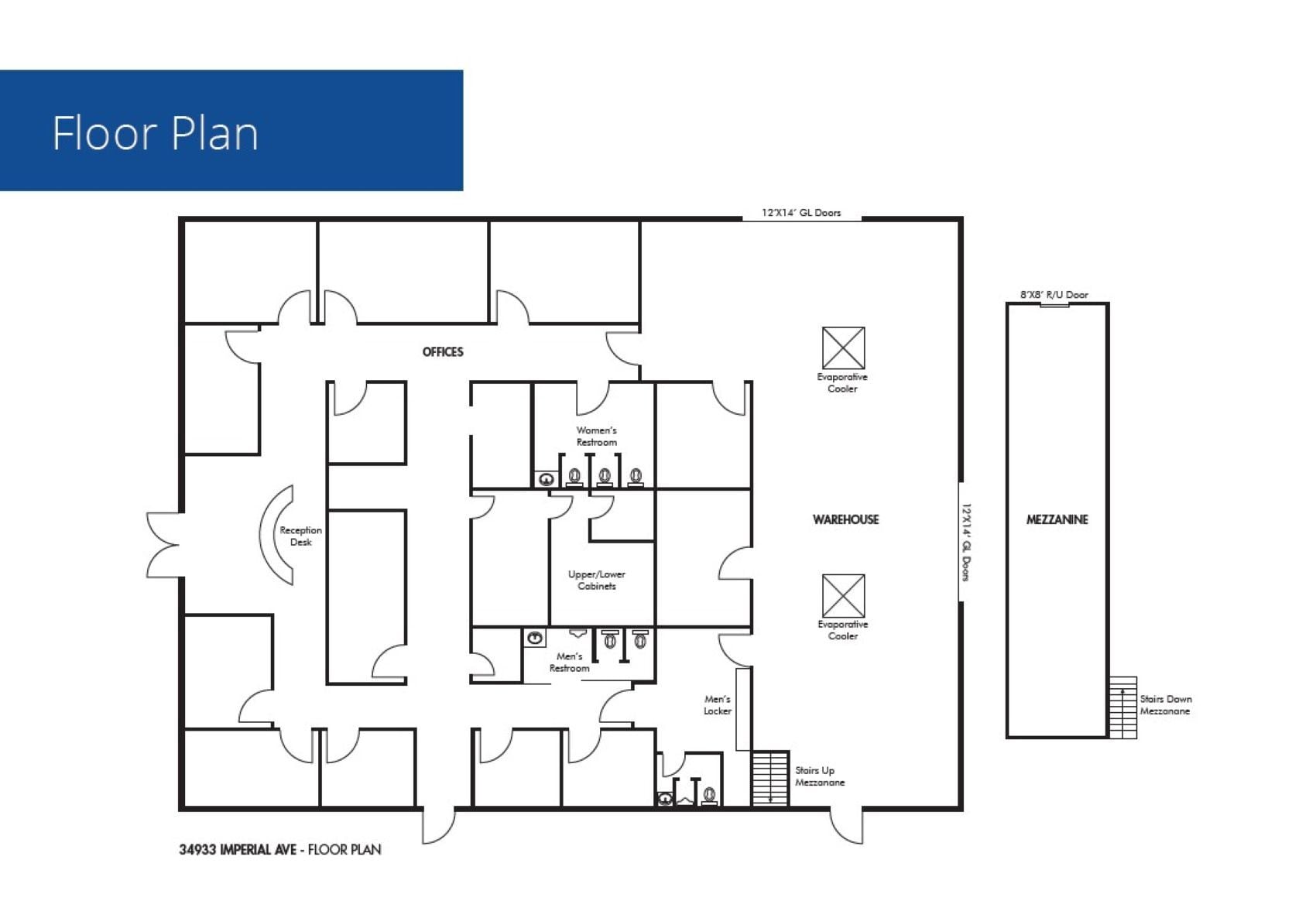 34933 Imperial Ave, Bakersfield, CA à louer Plan d’étage- Image 1 de 1