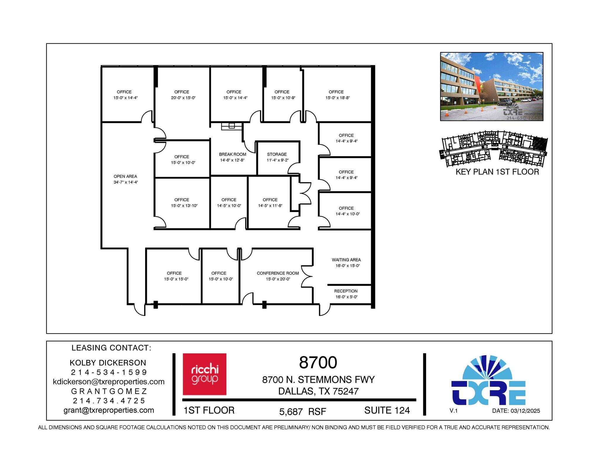 8700 N Stemmons Fwy, Dallas, TX for lease Floor Plan- Image 1 of 1