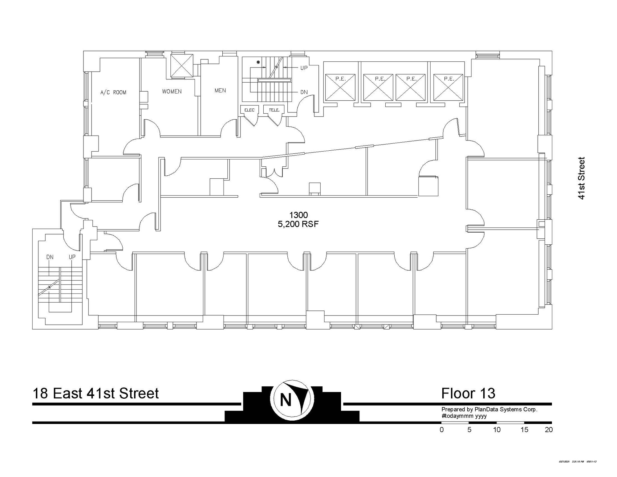 18 E 41st St, New York, NY à louer Plan d  tage- Image 1 de 6