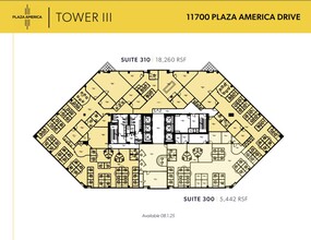 11700 Plaza America Dr, Reston, VA à louer Plan d’étage- Image 1 de 1