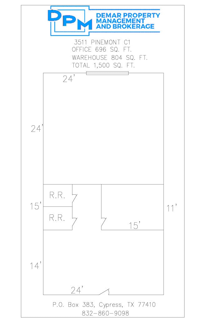 3511 Pinemont Dr, Houston, TX for lease Floor Plan- Image 1 of 1