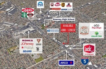 10317-10407 Lakewood Blvd, Downey, CA - Aérien  Vue de la carte