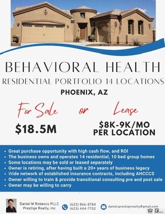 Plus de détails pour 12 ASSISTED LIVING RESIDENTIAL PORTFOLIO – Soins de santé à vendre, Phoenix, AZ