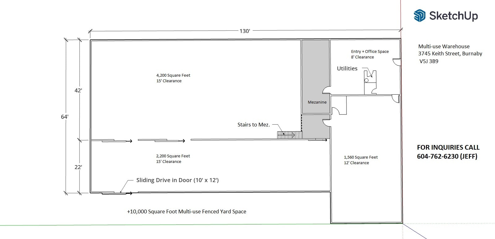 3745 Keith St, Burnaby, BC à louer Plan d’étage- Image 1 de 1