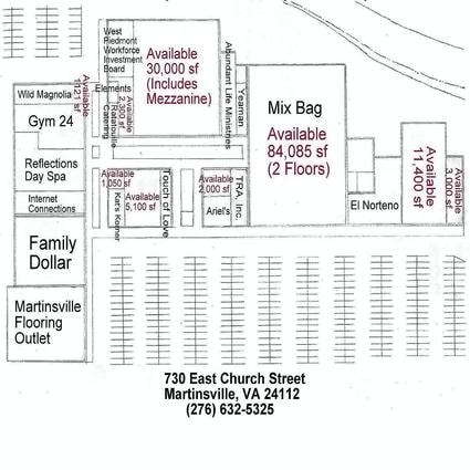 730 E Church St, Martinsville, VA à louer - Plan de site - Image 2 de 4