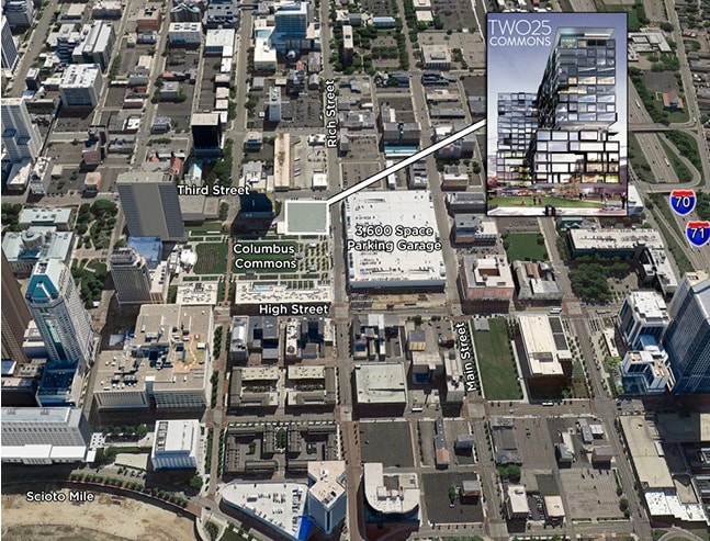 80 E Rich St, Columbus, OH à louer - Aérien - Image 3 de 12