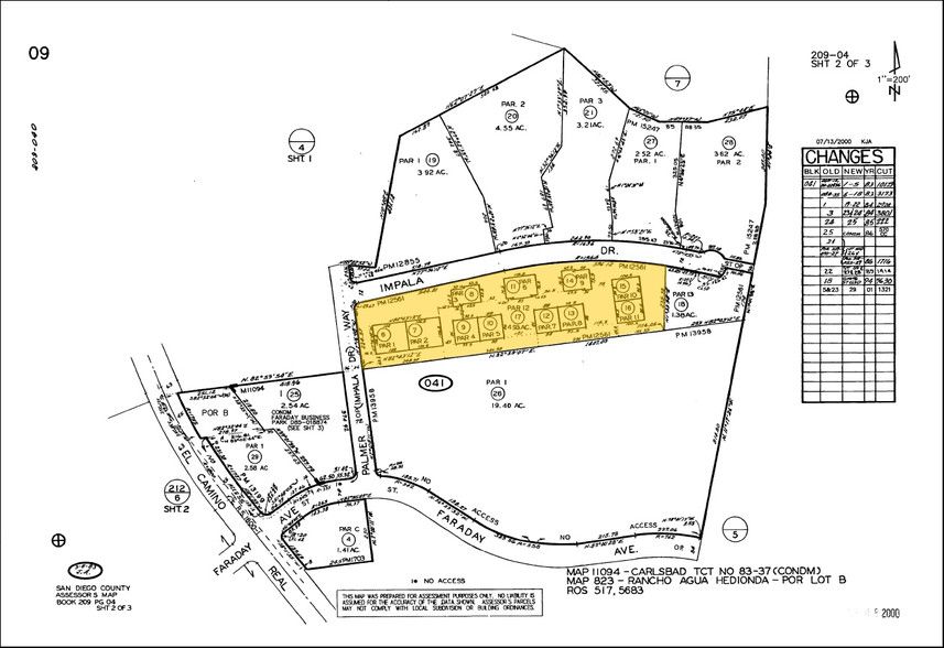 2463-2465 Impala Dr, Carlsbad, CA for lease - Plat Map - Image 2 of 7