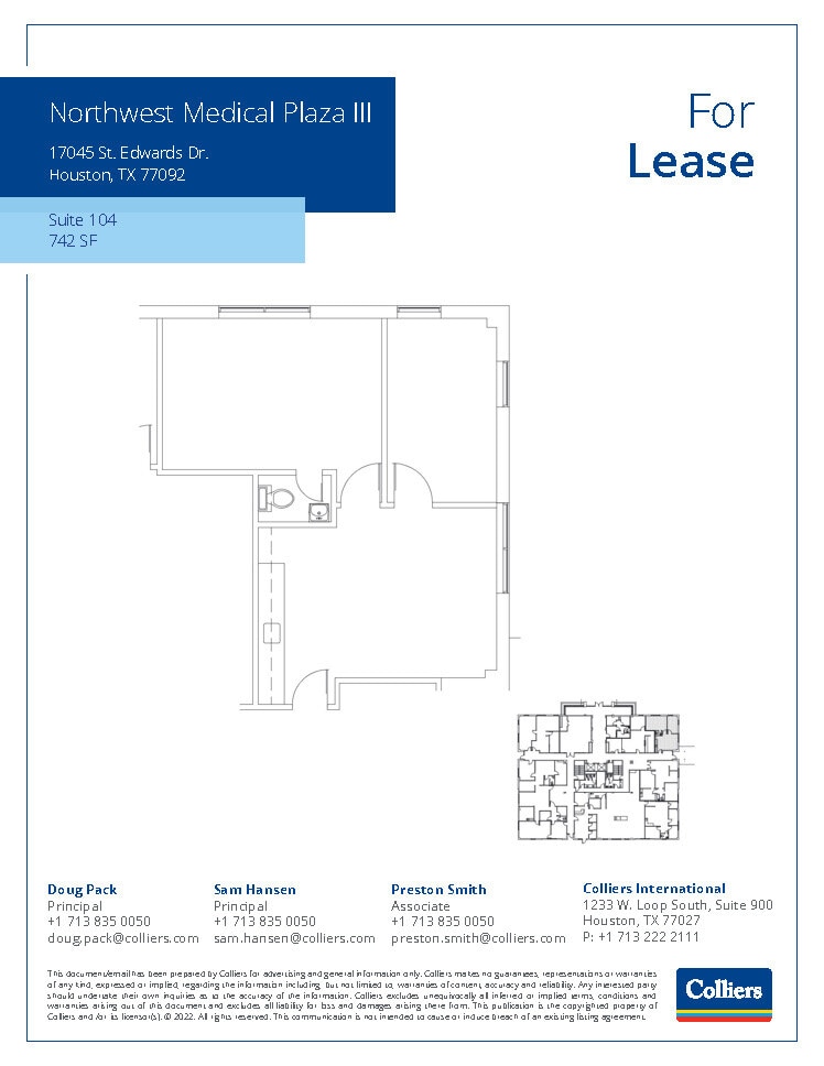 800 Peakwood Dr, Houston, TX for lease Floor Plan- Image 1 of 2