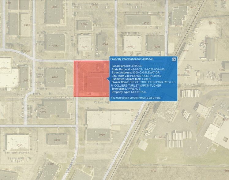7990-8000 Castleway Dr, Indianapolis, IN à louer - Plan cadastral - Image 2 de 2