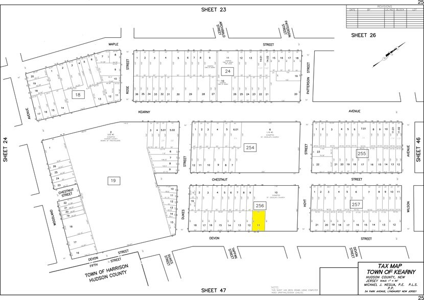 103-105 Devon St, Kearny, NJ à vendre - Plan cadastral - Image 3 de 65