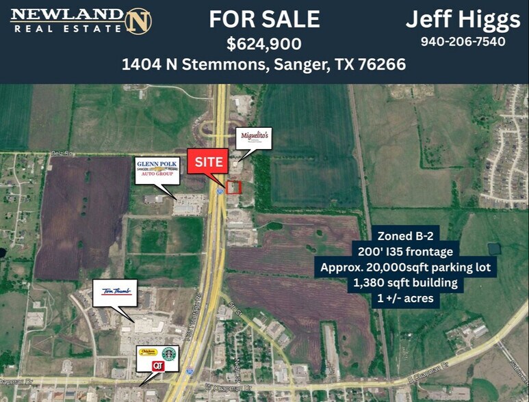1404 N Stemmons St, Sanger, TX à vendre - Photo du bâtiment - Image 2 de 8