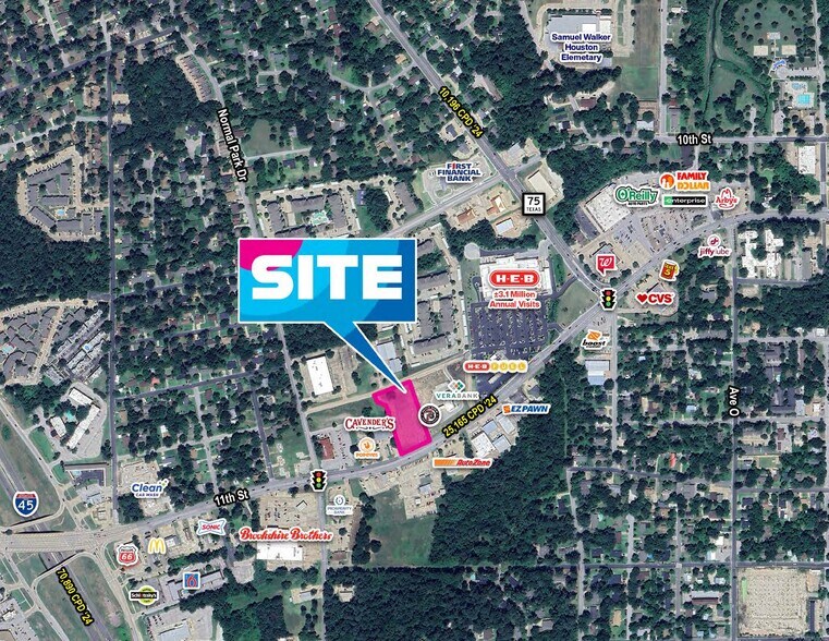 NEQ Interstate 45 & 11th St, Huntsville, TX à louer - Plan de site - Image 3 de 5