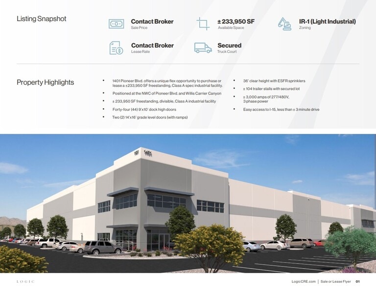 1401 Pioneer, Mesquite, NV for sale - Building Photo - Image 2 of 7