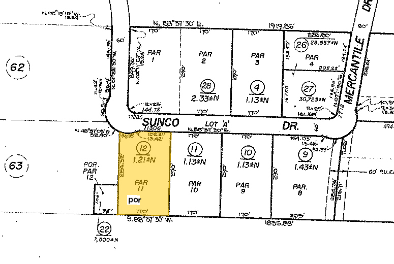 11306 Sunco Dr, Rancho Cordova, CA for lease - Plat Map - Image 2 of 4