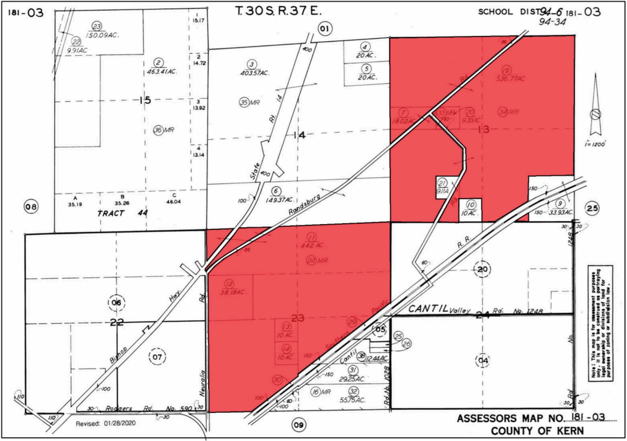 Unnamed Rd, Cantil, CA for sale Plat Map- Image 1 of 4