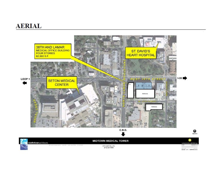 911 W 38th St, Austin, TX for lease - Aerial - Image 3 of 5