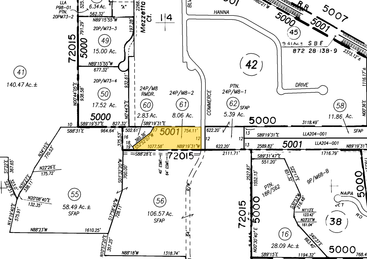 1155 Commerce Blvd, American Canyon, CA à vendre Plan cadastral- Image 1 de 1