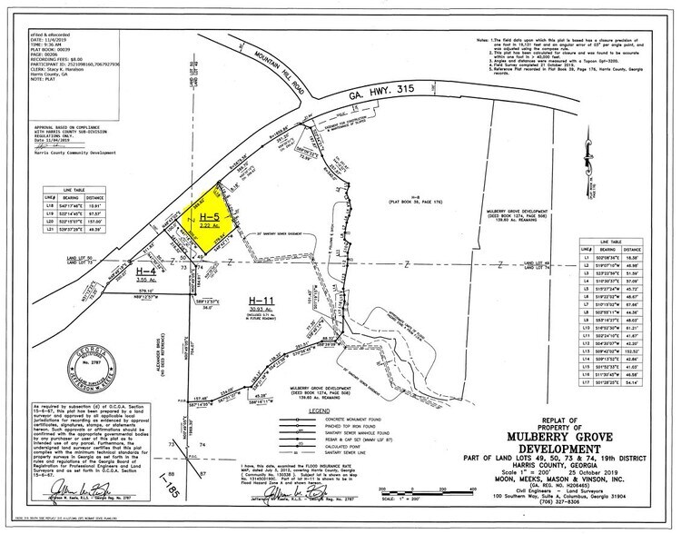 Hwy 315 H-5, Fortson, GA à vendre - Plan cadastral - Image 1 de 3