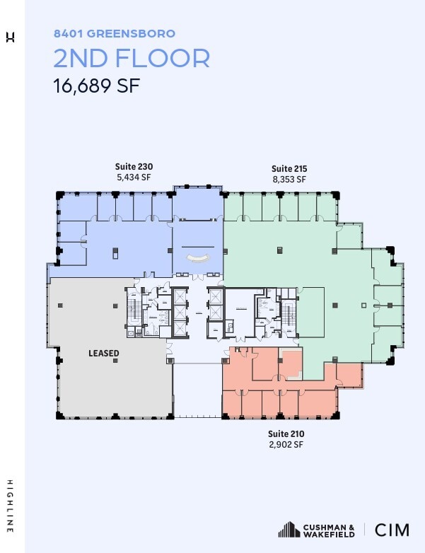 8401 Greensboro Dr, McLean, VA à louer Plan d’étage- Image 1 de 1