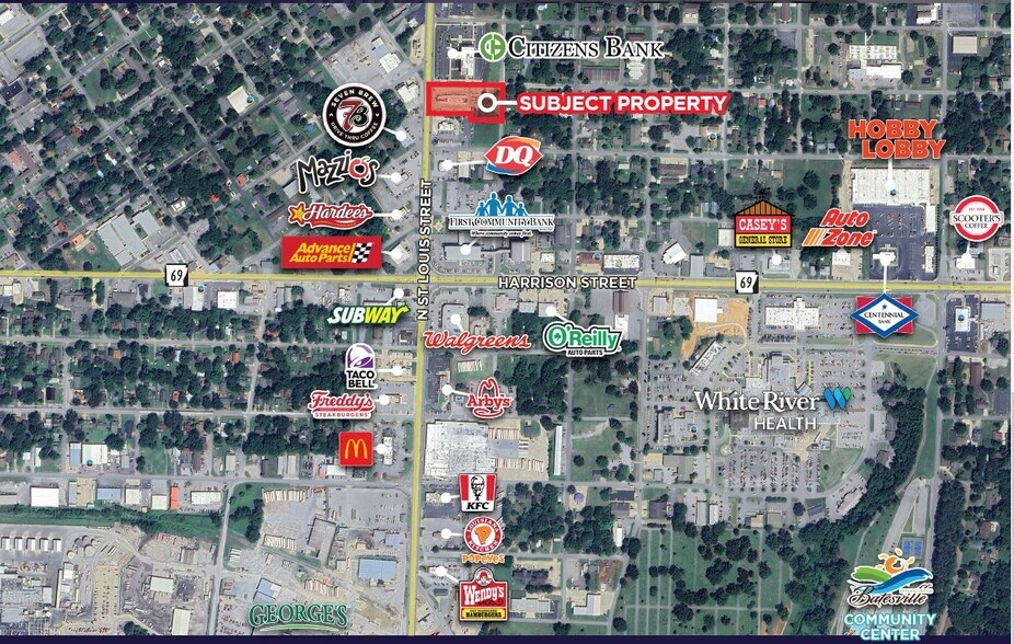 715 S Saint Louis St, Batesville, AR à vendre - Aérien - Image 2 de 2