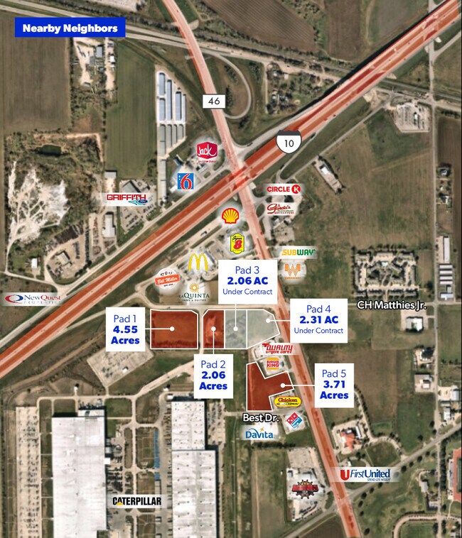 Plus de détails pour IH-10 & Hwy 46, Seguin, TX - Terrain à vendre