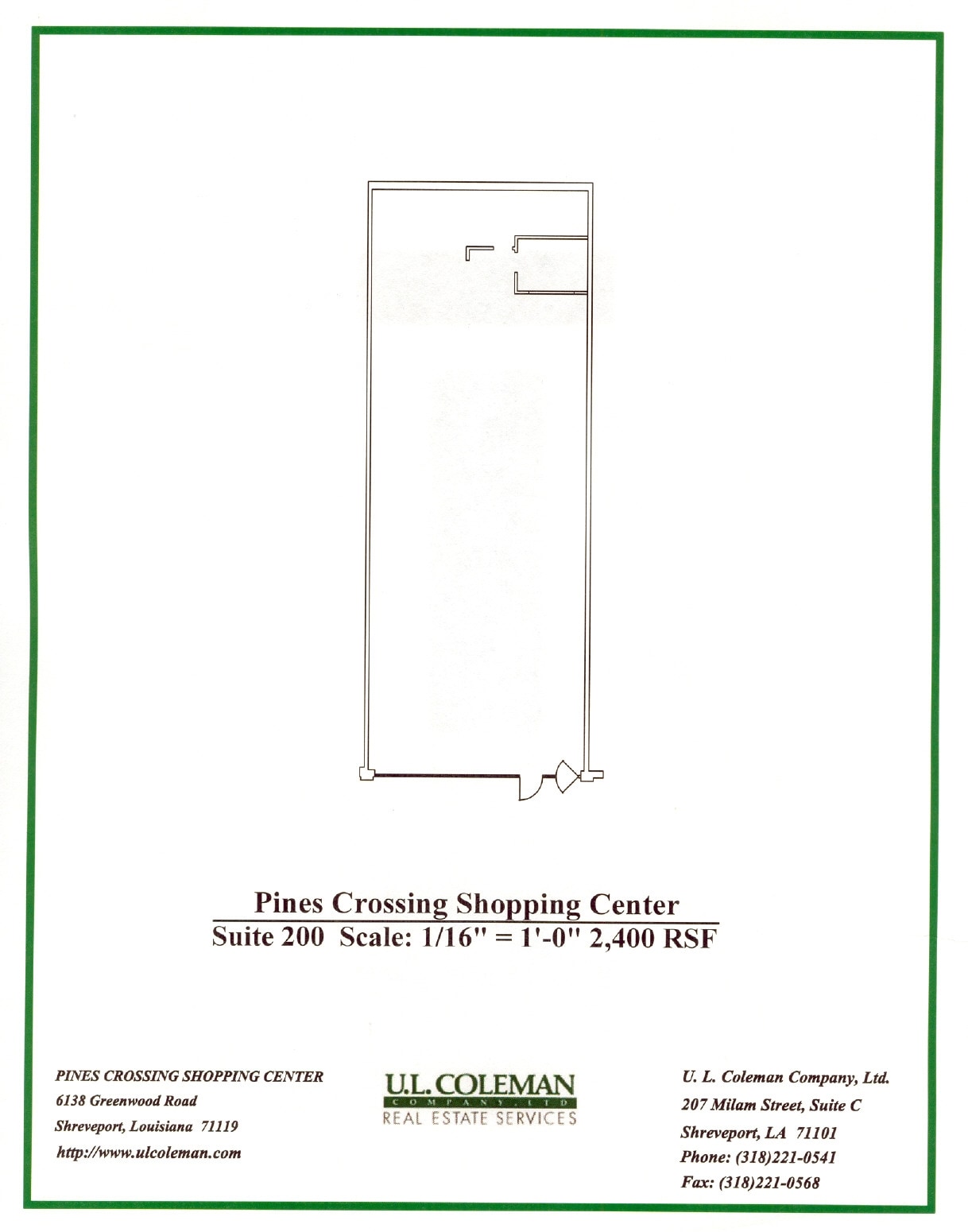 6138-6140 Greenwood Rd, Shreveport, LA for lease Floor Plan- Image 1 of 1