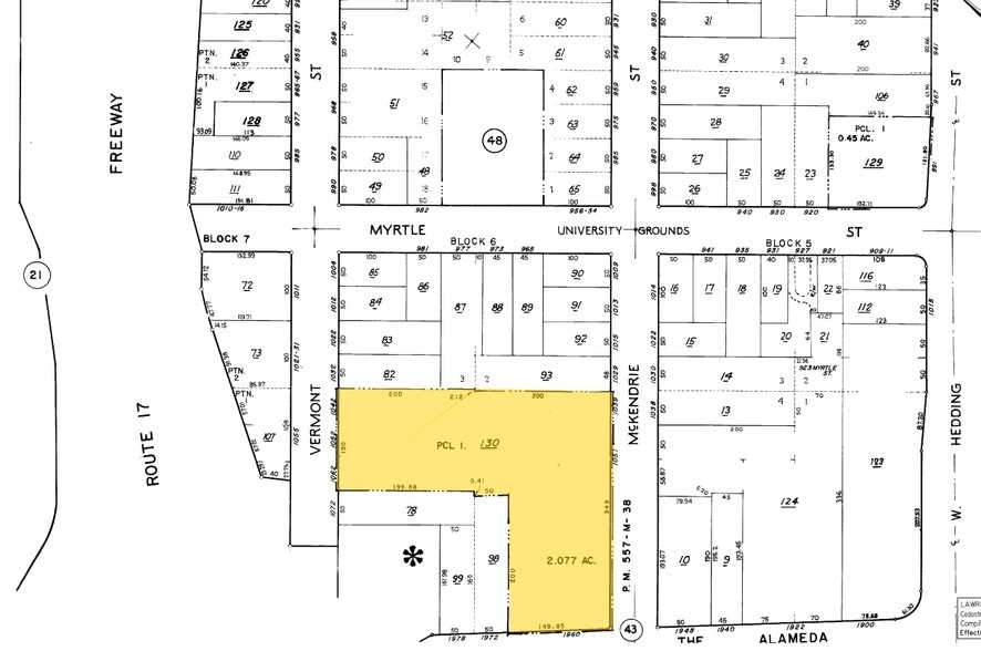 1960 The Alameda, San Jose, CA for lease - Plat Map - Image 2 of 11