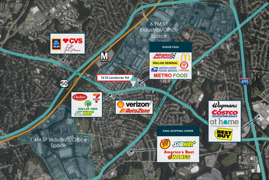 7610 Landover Rd, Hyattsville, MD for sale - Aerial - Image 3 of 5