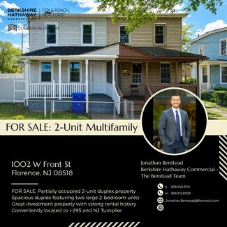 Plus de détails pour 1002 W Front St, Florence, NJ - Multi-résidentiel à vendre