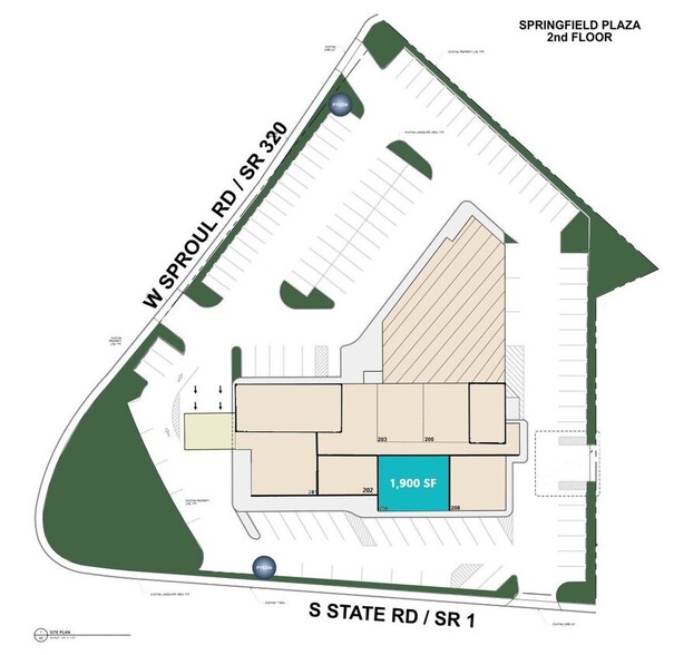 905 W Sproul Rd, Springfield, PA à louer - Plan de site - Image 3 de 4