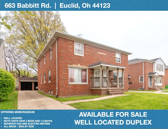 More details for 663 Babbitt Rd, Euclid, OH - Multifamily for Sale