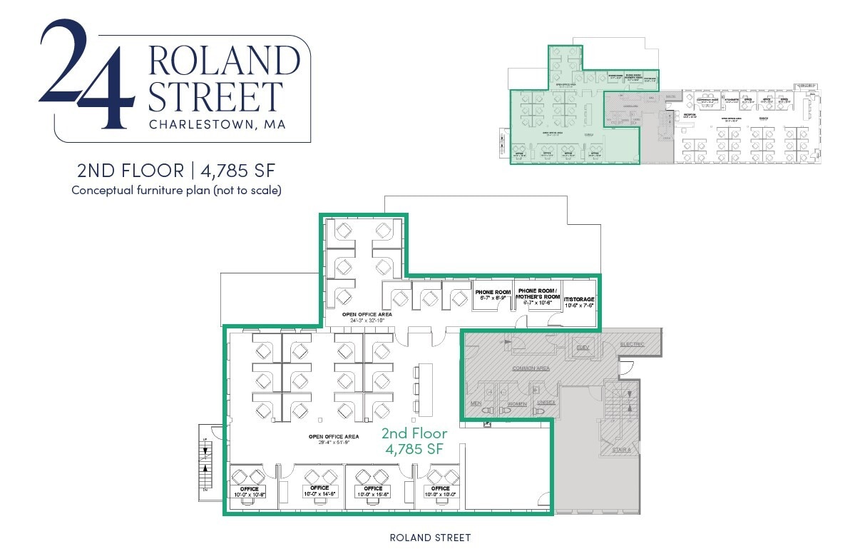 24 Roland St, Charlestown, MA à louer Plan d’étage- Image 1 de 1