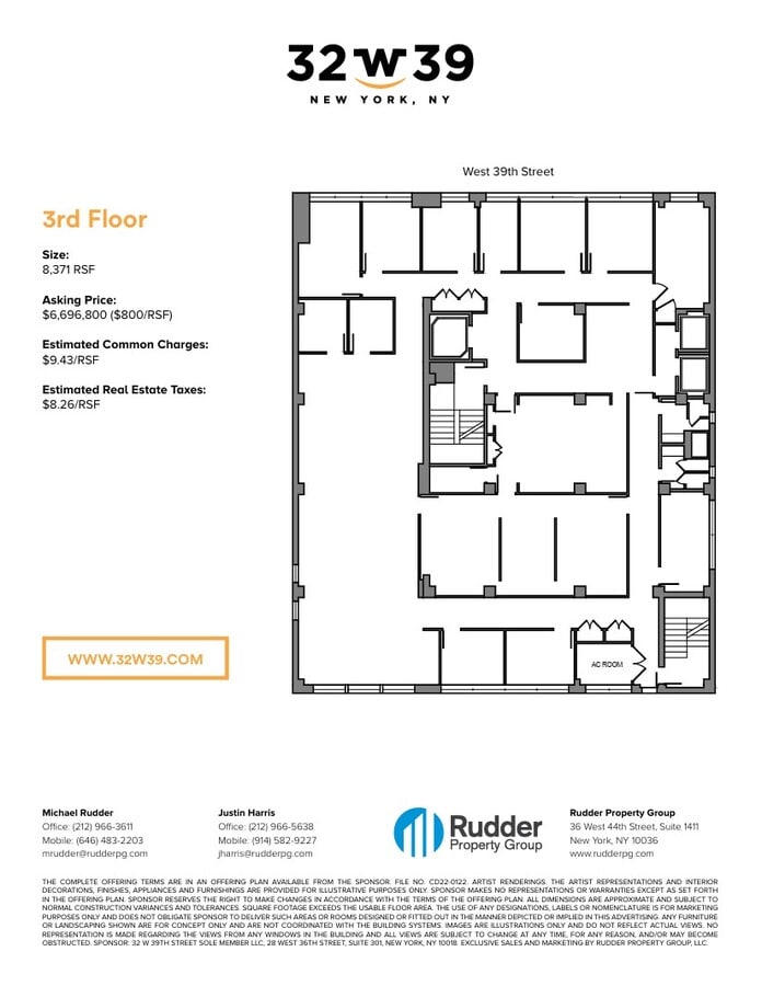 32 W 39th St, New York, NY 10018 - Unit OFF3 - - Floor Plan - Image 1 of 1