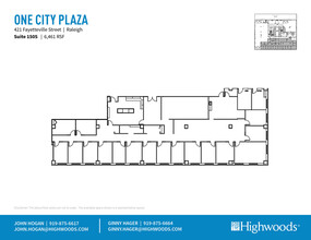 421 Fayetteville St, Raleigh, NC à louer Plan d  tage- Image 1 de 2